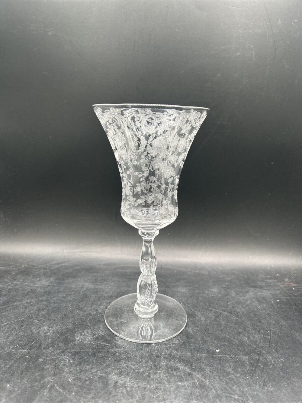 CAMBRIDGE Chantilly, MARTHA STEM #3600 8 3/8" GOBLET EXCELLENT CONDITION